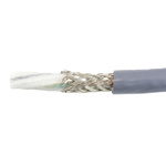 Alpha Wire EcoFlex PUR Control Cable, 3 Cores, 2 mm², ECO, Screened, 30m, Grey PUR Sheath, 14 AWG
