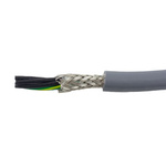 Alpha Wire EcoFlex PUR Control Cable, 5 Cores, 0.24 mm², ECO, Screened, 30m, Grey PUR Sheath, 24 AWG