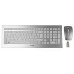 CHERRY Keyboard and Mouse Set Wireless QWERTY Silver