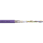 Igus chainflex CFBUS.LB Data Cable, 2 Cores, 0.25 mm², Screened, 25m, Purple TPE Sheath, 24 AWG