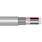 2254/4 Control Cable, 1 Cores, 0.25 mm², Screened, 500ft, Grey PVC Sheath, 24 AWG