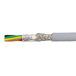 Alpha Wire EcoCable Mini Control Cable, 6 Cores, 0.38 mm², ECO, Screened, 30m, Grey mPPE Sheath, 22 AWG