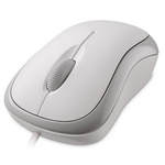 Microsoft Basic 3 Button Wired Compact Optical Mouse White