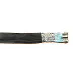Alpha Wire Control Cable, 6 Cores, 0.09 mm², Screened, 305m, Black PVC Sheath, 28 AWG