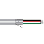 Alpha Wire Control Cable, 3 Cores, Screened, 30m, Grey PVC Sheath, 24 AWG