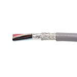 Alpha Wire Control Cable, 3 Cores, Screened, 30m, Grey PVC Sheath, 24 AWG