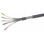 AXINDUS HIFLEX Y BP Control Cable, 4 Cores, 0.75 mm², LIYCY-BP, Screened, 100m, Grey PVC Sheath, 18AWG