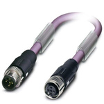 Phoenix Contact Control Cable, 5 Cores, 2x 0.25 mm², Screened, 15m, Purple