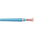 AXINDUS INSTRUM Control Cable, 3 Cores, 0.9 mm, EGFA, Screened, 100m, Blue PVC Sheath