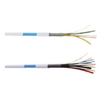 CAE Groupe MULTI275 Control Cable, 12 Cores, 10 x 0.22 + 2 x 0.75 mm², Screened, 100m, Multicoloured PVC Sheath