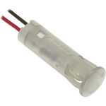 Apem White Indicator, Lead Wires Termination, 12 V dc, 8mm Mounting Hole Size