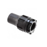 TE Connectivity CES Series Series Black Modified Polyolefin Cable Gland Locknut, 1-3/8-12 UNF Thread, 4.3mm Min, 15.2mm