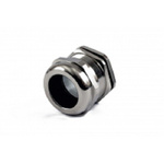 Hammond 1427BCG Series Grey Nickel Plated Brass Cable Gland, PG36 Thread, 22mm Min, 32mm Max, IP68