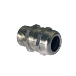 ABB Glands Series Metallic Nickel Plated Brass Cable Gland, M12 Thread, 3mm Min, 6.5mm Max, IP66, IP68, IP69