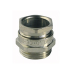 Capri ISOCAP Series Silver Nickel Plated Brass Cable Gland, M16 Thread, 6.5mm Min, 10.5mm Max, IP66
