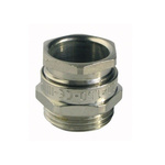 Capri ISOCAP Series Silver Nickel Plated Brass Cable Gland, M32 Thread, 17mm Min, 25mm Max, IP66