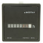 Muller BW40 Hour Meter Counter, 6 Digit, 115 V ac