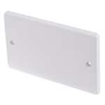 RS PRO White 2 Gang Cover Plate Urea Formaldehyde NO Faceplate