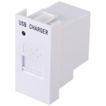Clever Little Box 45 mm 1 Way Screw Terminal, USB Faceplate