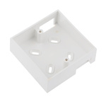 RS PRO White PVC Electrical Enclosure, BS, Surface Mount, 1 Gangs, 87 x 87 x 32mm
