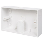 RS PRO White PVC Electrical Enclosure, BS, Surface Mount, 2 Gangs
