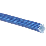 RS PRO Braided Acrylic Fibreglass Blue Cable Sleeve, 4mm Diameter, 5m Length