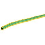 RS PRO PVC Green, Yellow Cable Sleeve, 6mm Diameter, 10m Length