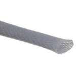 RS PRO Expandable Braided PET Grey Cable Sleeve, 15mm Diameter, 5m Length