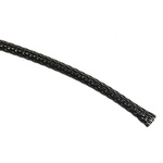 RS PRO Expandable Braided PET Black Cable Sleeve, 3mm Diameter, 30m Length