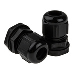 Alpha Wire FIT Series Black PA 6 Cable Gland, M20 Thread, 6mm Min, 12mm Max, IP66, IP68