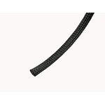 RS PRO Expandable Braided PET Black Cable Sleeve, 10mm Diameter, 100m Length