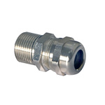 ABB Glands Series Metallic Nickel Plated Brass Cable Gland, M50 Thread, 26mm Min, 35mm Max, IP66, IP68, IP69
