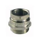 Capri ISOCAP Series Silver Nickel Plated Brass Cable Gland, M50 Thread, 27mm Min, 38mm Max, IP66