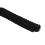 RS PRO Braided PET Black Cable Sleeve, 14mm Diameter, 3m Length