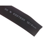 RS PRO Heat Shrink Tubing, Black 12mm Sleeve Dia. x 4m Length 3:1 Ratio