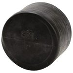 3M End Cap Black, Rubber, 30.1mm