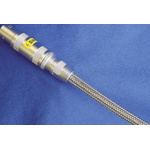 HellermannTyton Expandable Braided PET, Tin Plated Copper Black, Grey Cable Sleeve, 4mm Diameter, 100m Length
