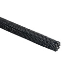 HellermannTyton Expandable Braided Nylon 66 Black Cable Sleeve, 10mm Diameter, 100m Length, HEG Series