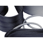PMA Braided Polyamide Black Cable Sleeve, 25mm Diameter, 50m Length, F.66 Series