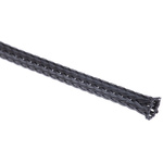 HellermannTyton Expandable Braided PET Black Cable Sleeve, 3mm Diameter, 5m Length, HEGP Series
