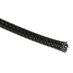 HellermannTyton Expandable Braided PET Black Cable Sleeve, 4mm Diameter, 5m Length, HEGP Series