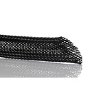 HellermannTyton Expandable Braided PET Black Cable Sleeve, 8mm Diameter, 5m Length