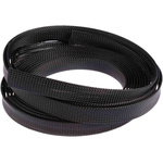 HellermannTyton Expandable Braided PET Black Cable Sleeve, 20mm Diameter, 5m Length