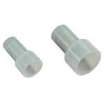 MECATRACTION Tin Plated Copper White Cable Sleeve, 6.3mm Diameter, Preinsulated Closed-End Wire Connectors Series