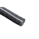 Tenneco Expandable Braided Polyester Black Protective Sleeving, 25mm Diameter, 25m Length, 2000 V0 Series