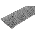 HellermannTyton Expandable Braided PET Grey Cable Sleeve, 27mm Diameter, 10m Length