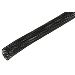 SES Sterling Expandable Braided PET Black Cable Sleeve, 10mm Diameter, 100m Length