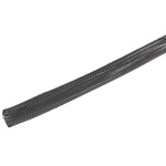 SES Sterling Expandable Braided PET Black Cable Sleeve, 12mm Diameter, 50m Length