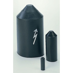 HellermannTyton End Cap Black, Polyolefin Cross Linked (POX) Adhesive Lined, 20mm