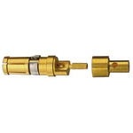 FCT, FMS Female Crimp D-Sub Connector Coaxial Contact, Gold over Nickel Socket, FMS002
